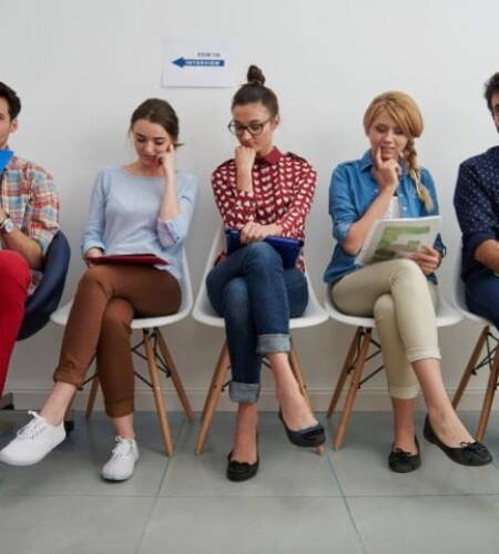 Teacher's waiting to be interviewed for a job